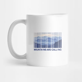 Mountains are calling and I must go barcode Mug